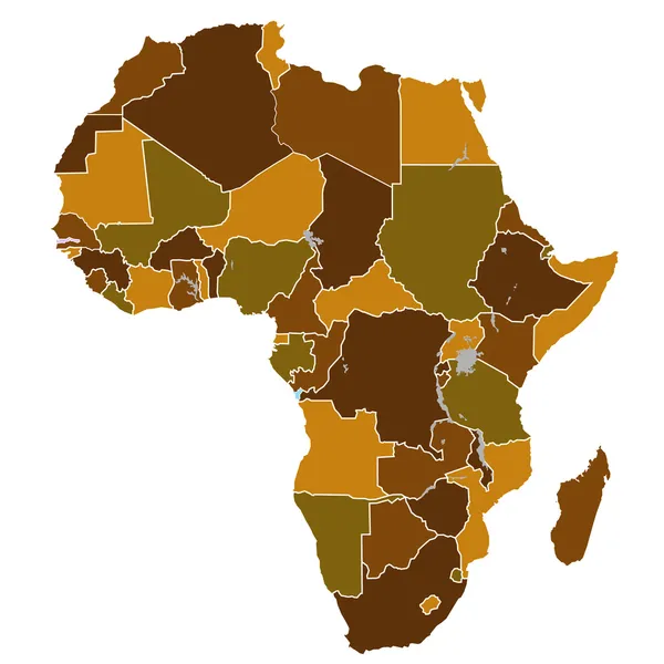 África mapa — Archivo Imágenes Vectoriales